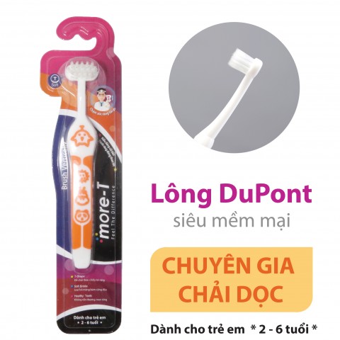 MT07 Bàn chải trẻ em màu cam